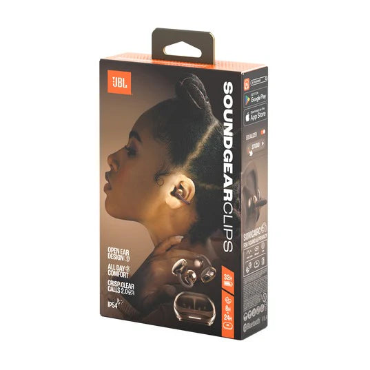 JBL Soundgear Clips Open-ear Headphones Earbuds with Enhanced Bass
