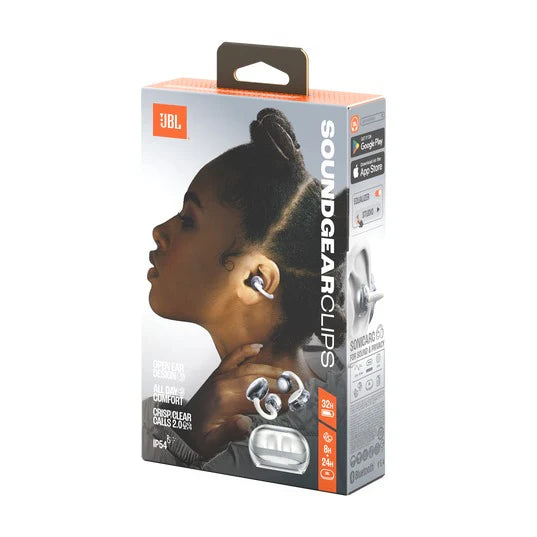 JBL Soundgear Clips Open-ear Headphones Earbuds with Enhanced Bass