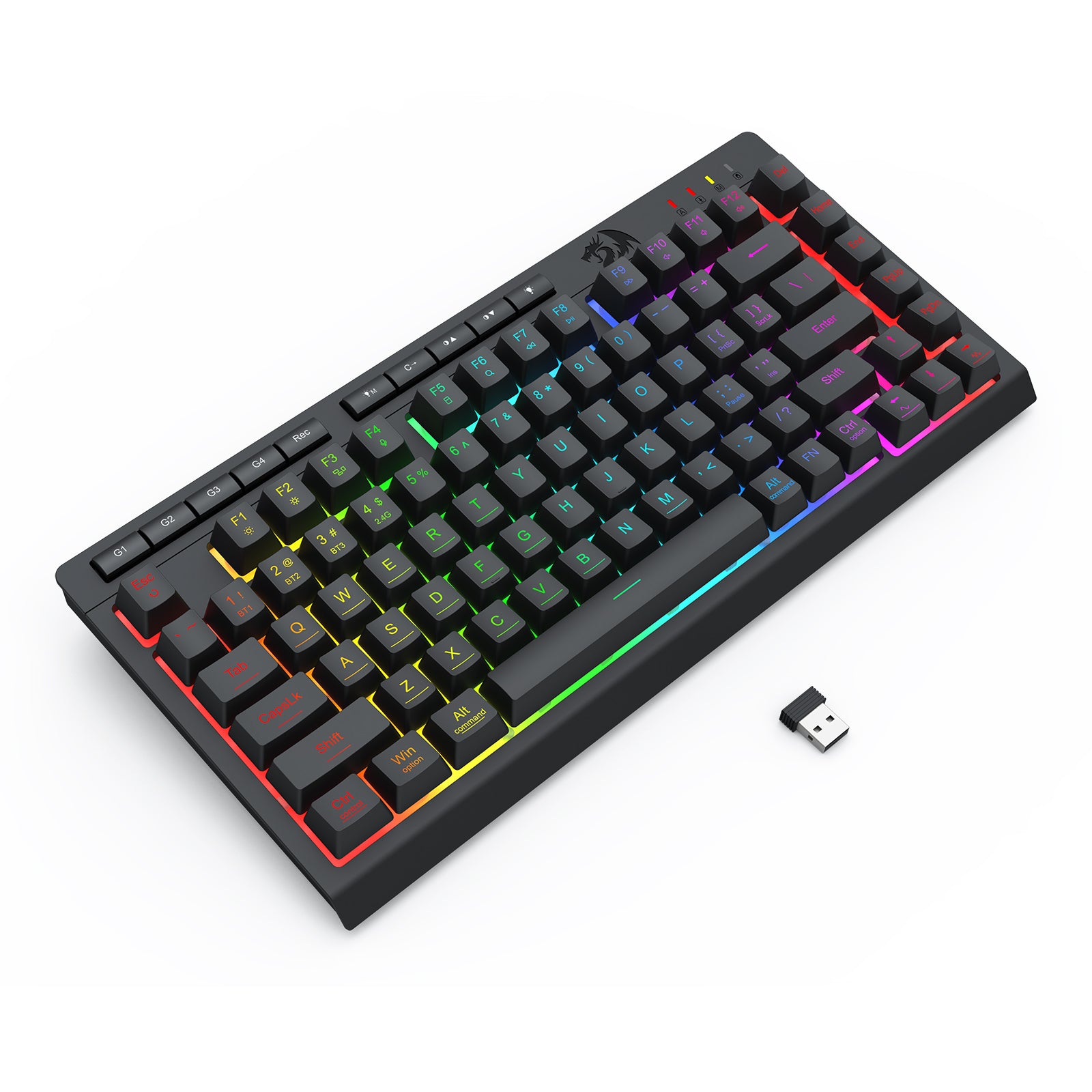 Redragon Crescent Pro Mechanical Wireless Keyboard Black (K524RGB-PRO)