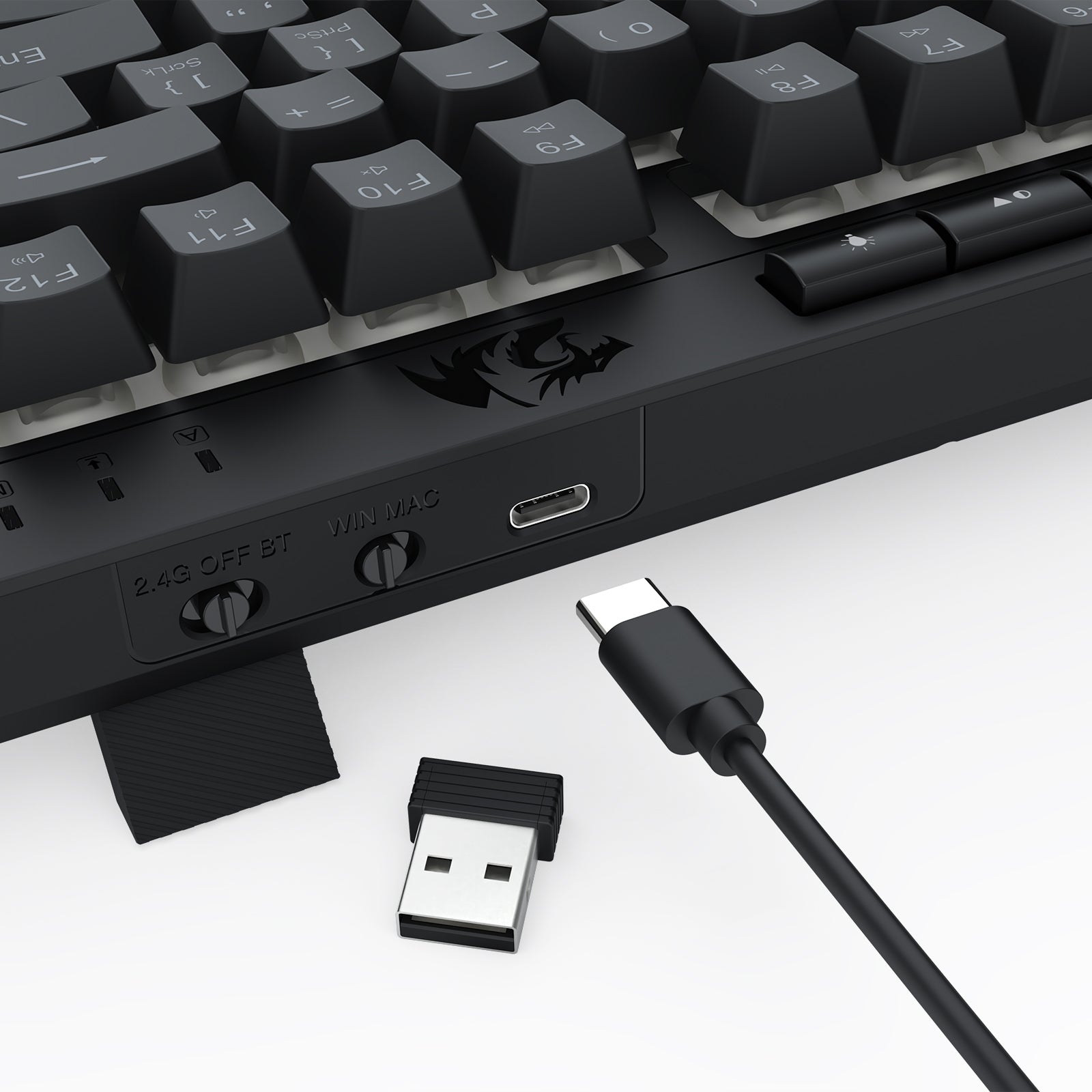 Redragon Crescent Pro Mechanical Wireless Keyboard Black (K524RGB-PRO)