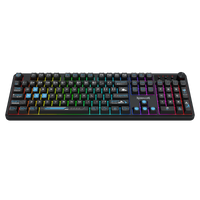 Redragon RM104 Pro Volcano Tri-Mode Wireless Membrane RGB Keyboard Black+Blue (K526BB-WL)