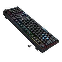 Redragon RM104 Pro Volcano Tri-Mode Wireless Membrane RGB Keyboard Black+Blue (K526BB-WL)