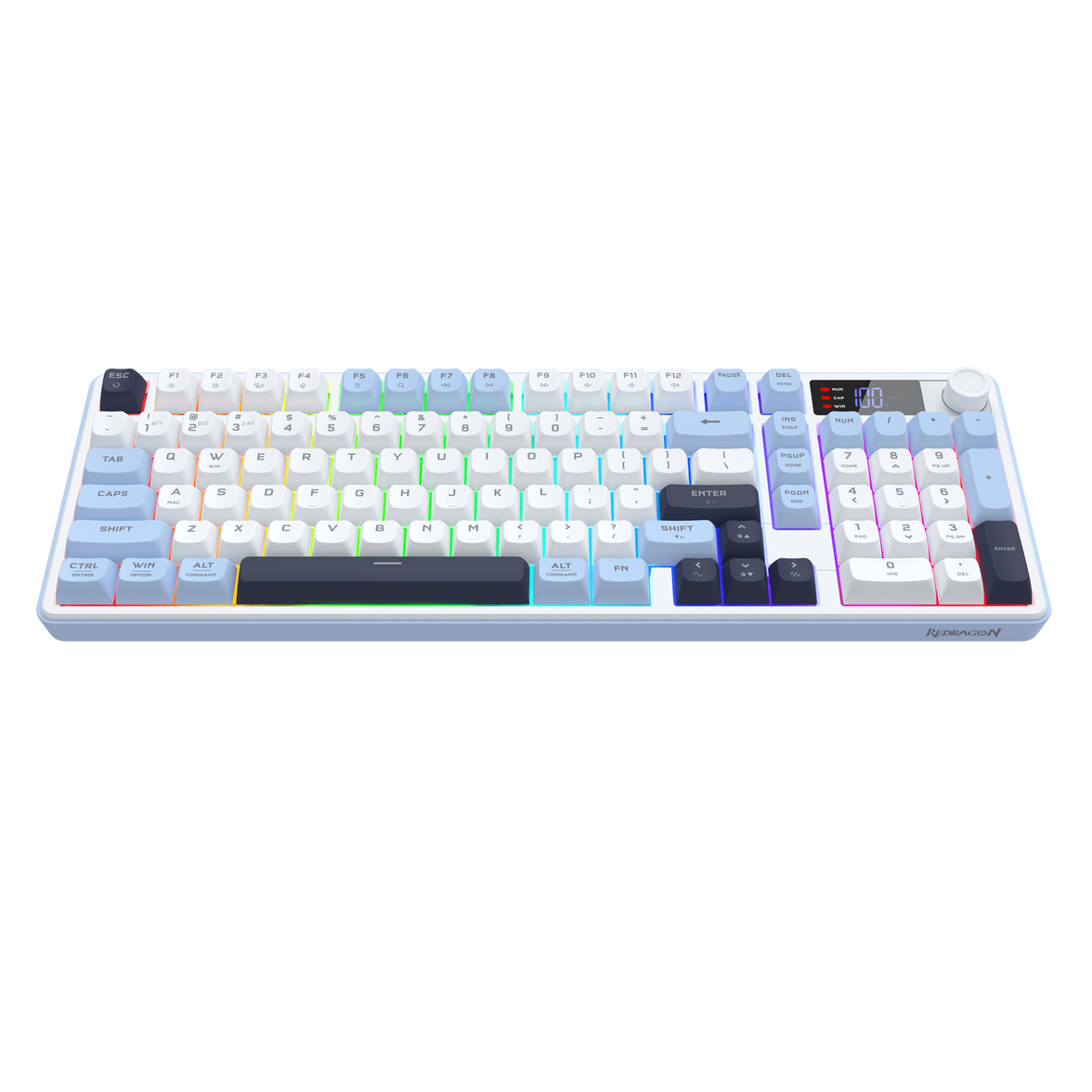 Redragon Aria Pro Wireless Keyboard White+Blue (K527WBL-PRO)