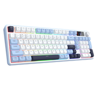 Redragon Aria Pro Wireless Keyboard White+Blue (K527WBL-PRO)