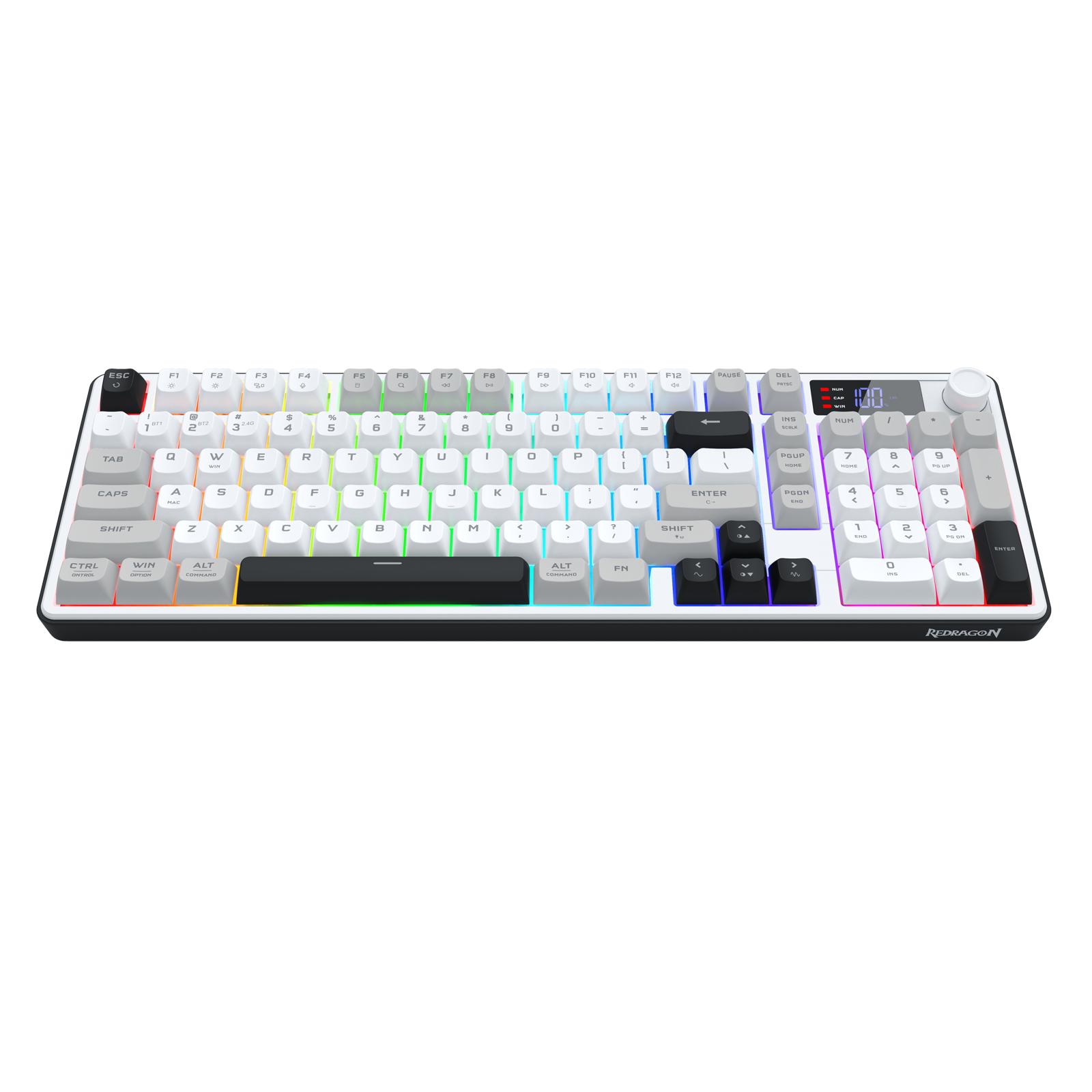 Redragon Aria Pro Wireless Keyboard White+Grey+Black (K527WGL-PRO)