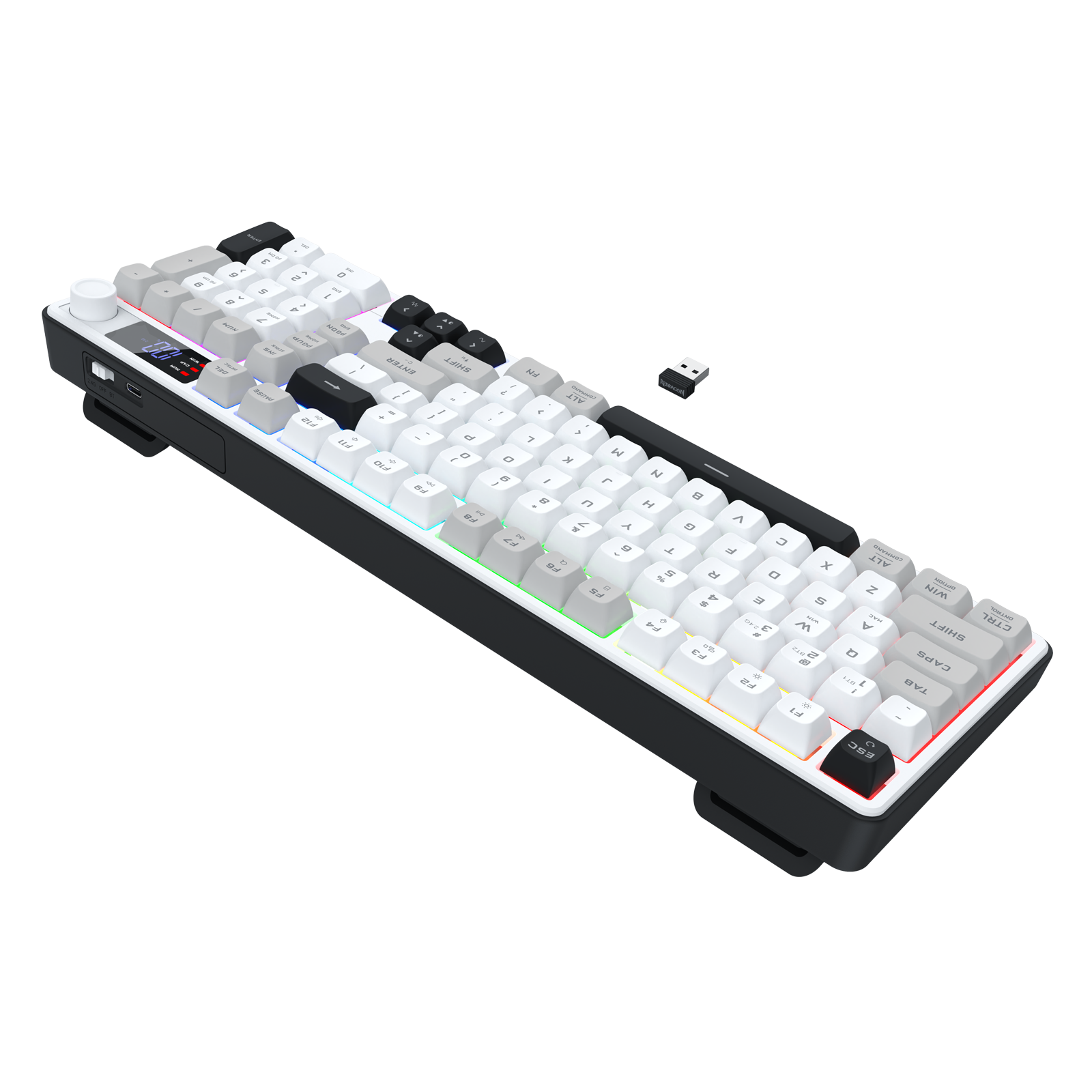 Redragon Aria Pro Wireless Keyboard White+Grey+Black (K527WGL-PRO)