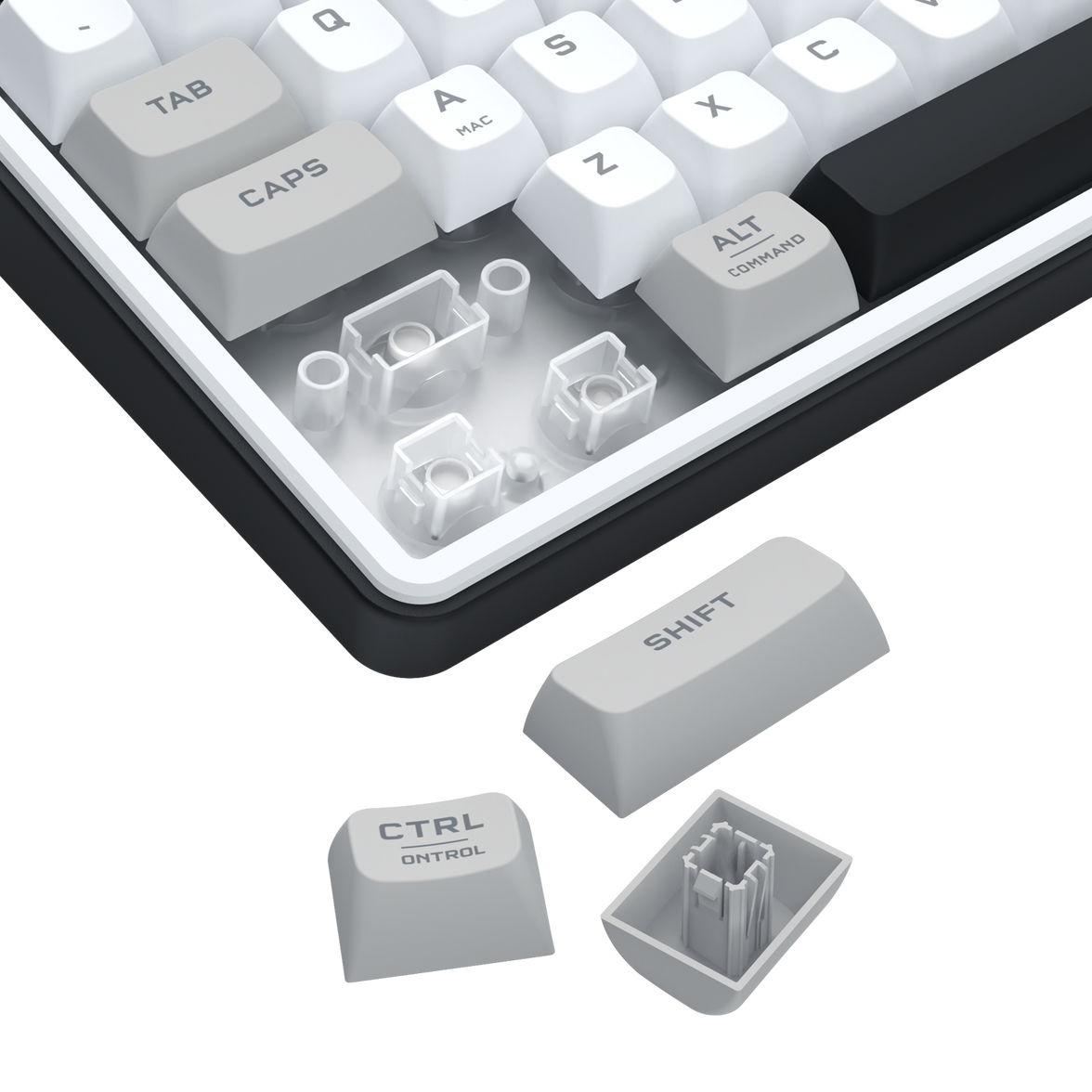 Redragon Aria Pro Wireless Keyboard White+Grey+Black (K527WGL-PRO)