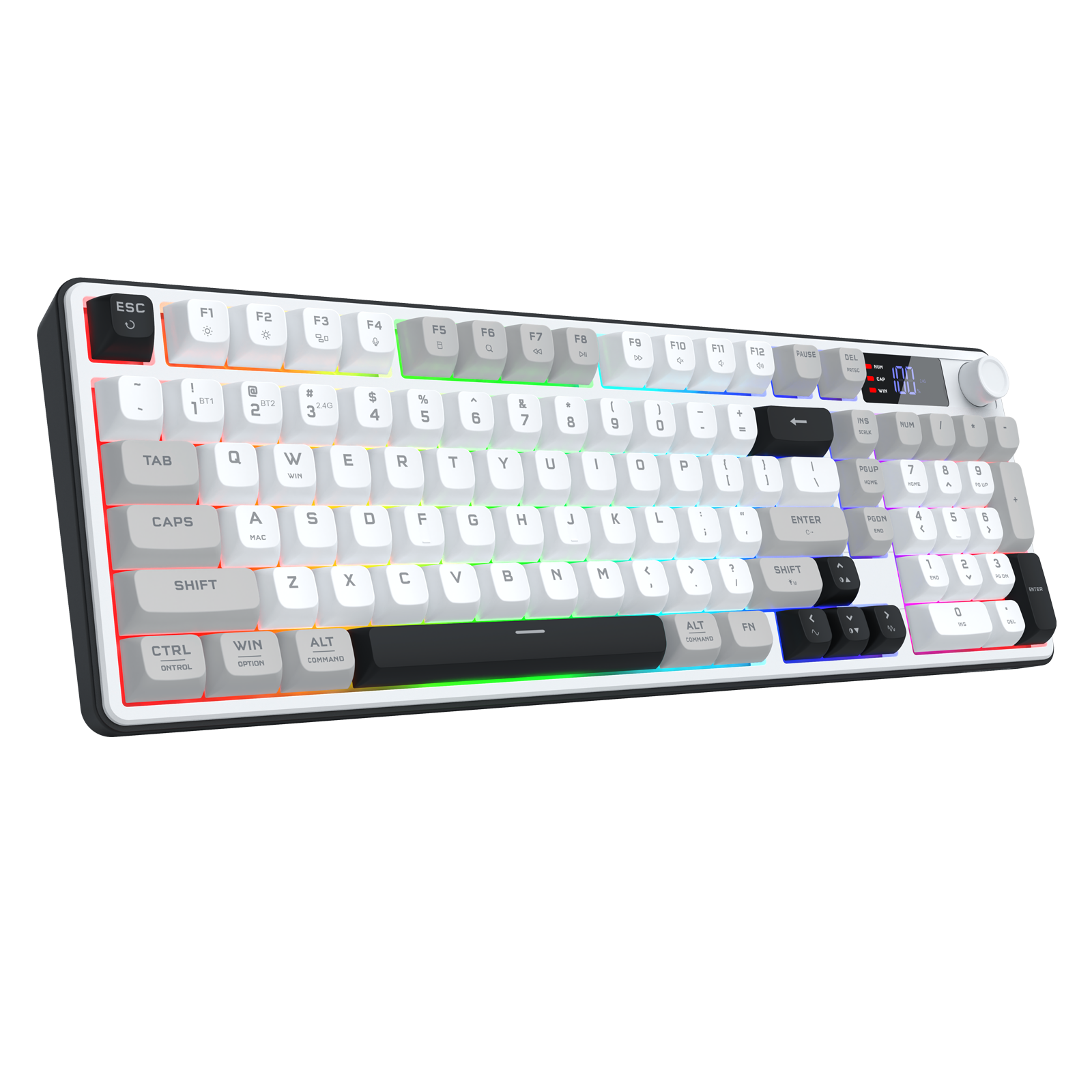 Redragon Aria Pro Wireless Keyboard White+Grey+Black (K527WGL-PRO)