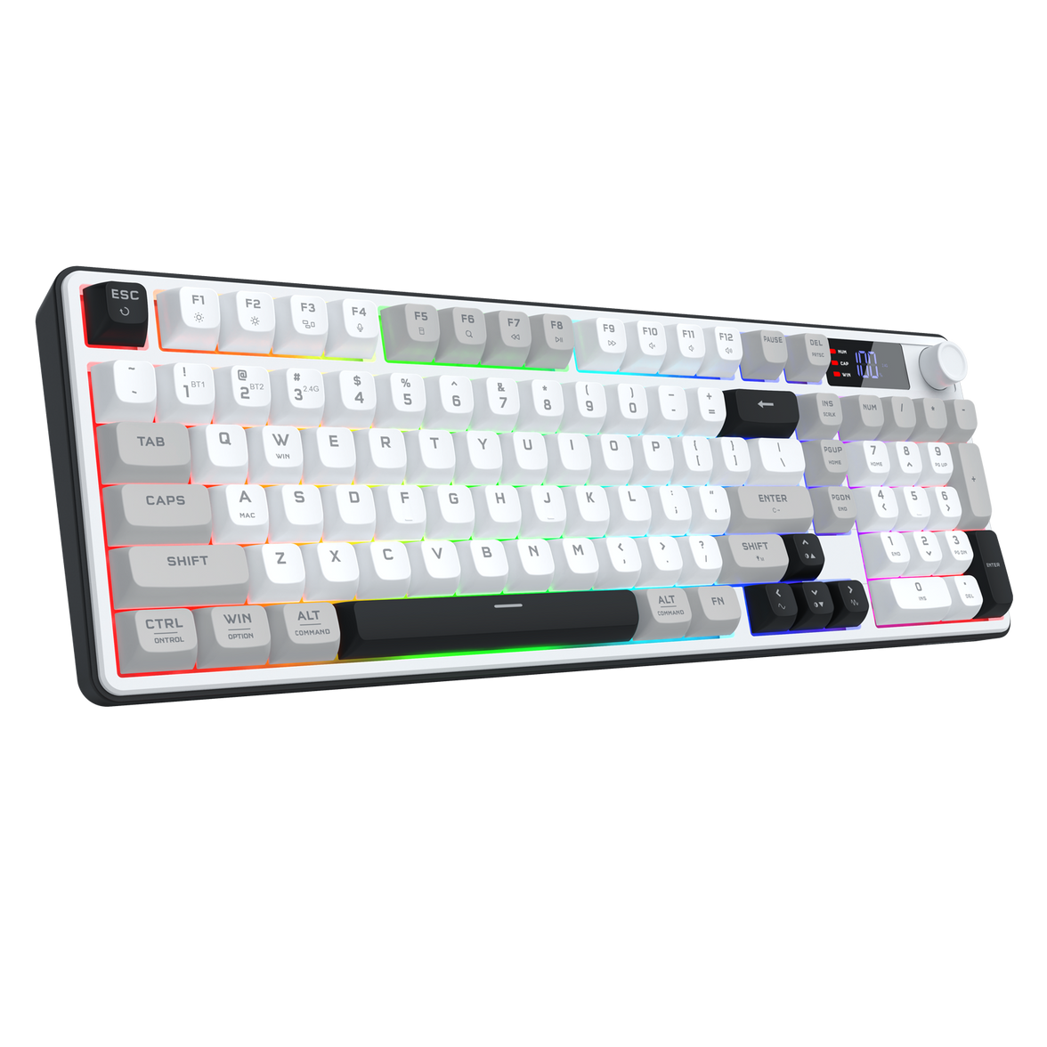 Redragon Aria Pro Wireless Keyboard White+Grey+Black (K527WGL-PRO)