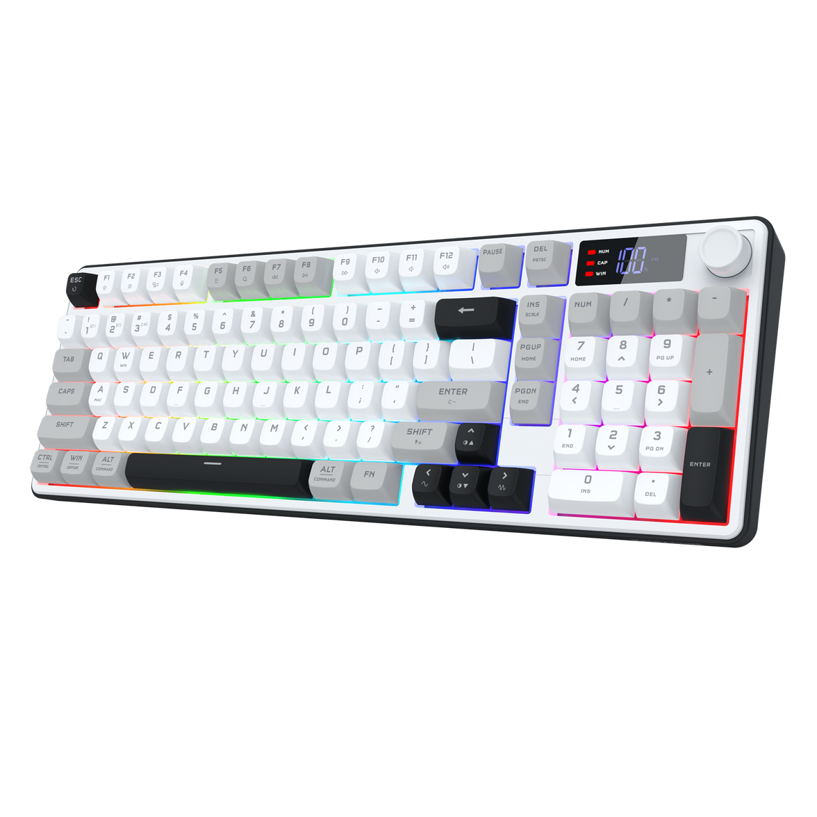 Redragon Aria Pro Wireless Keyboard White+Grey+Black (K527WGL-PRO)