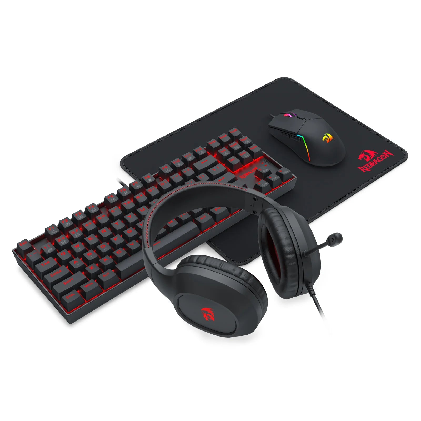 Redragon K552 4in1 Wired Gaming Combo Black (K552-BB-3)