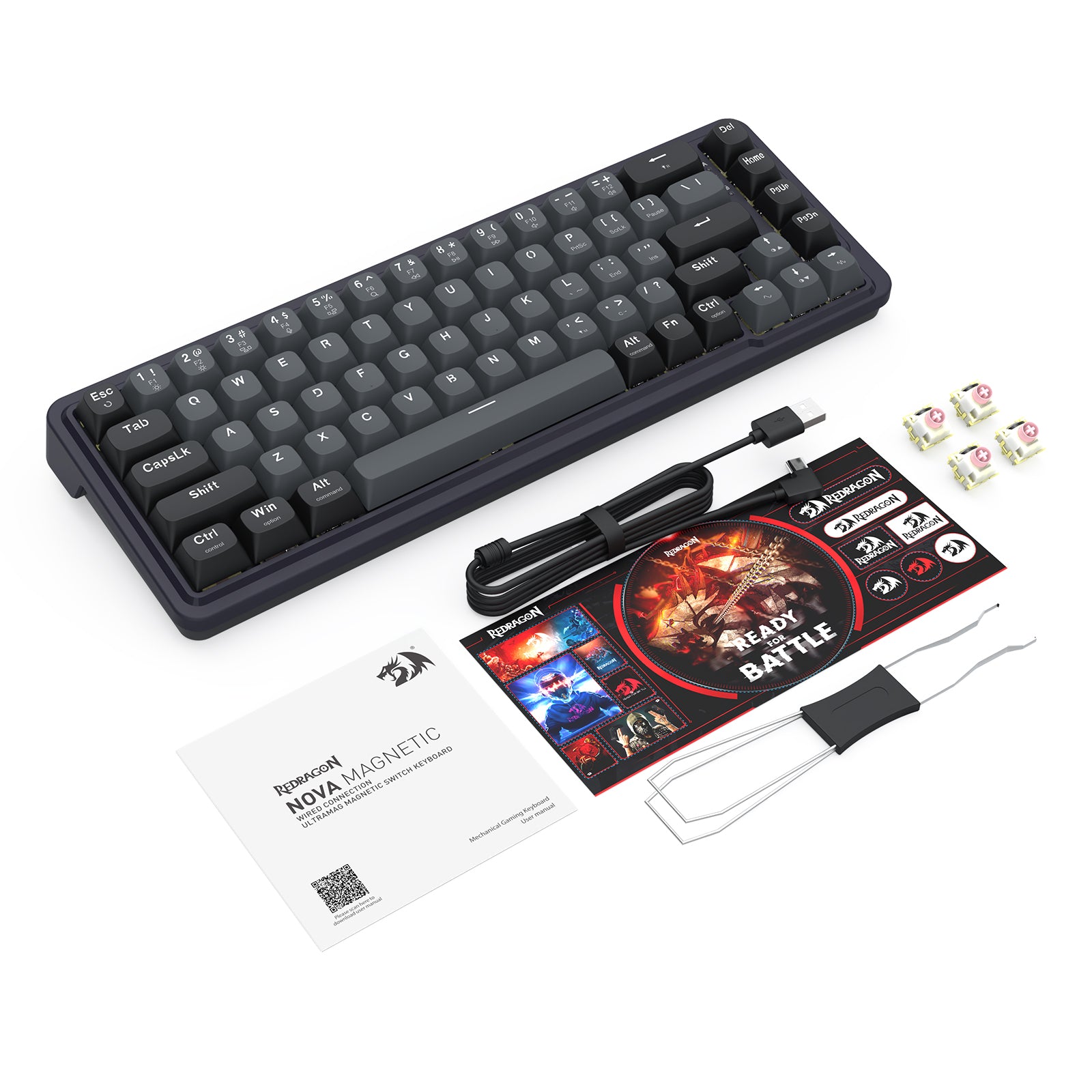 Redragon Nova Magnetic Switch  Wireless Gaming Keyboard (K709GB-RGB-M)