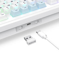 Redragon Cyclone Pro Wireless Gaming Keyboard White (K716WBL-RGB-PRO)