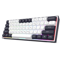 Redragon Alcor 60% Tri-Mode Wired Gaming Keyboard White-Black (RGD K717)