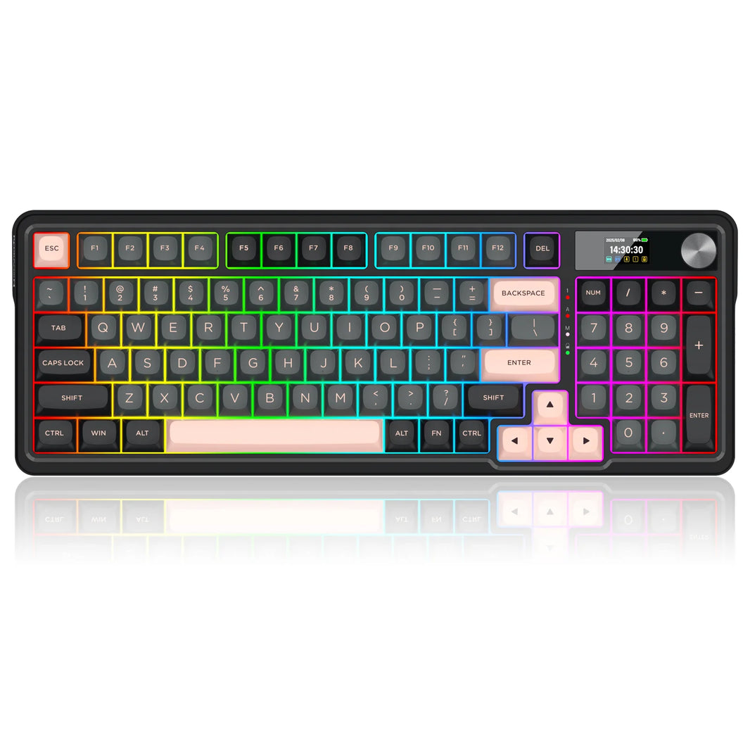 Redragon Galatin Pro w/ LCD Screen Grey+Black+Pink (K719GBP-RGB-PRO)