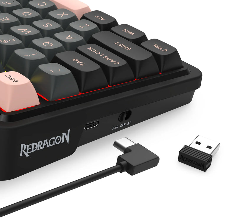 Redragon Galatin Pro w/ LCD Screen Grey+Black+Pink (K719GBP-RGB-PRO)