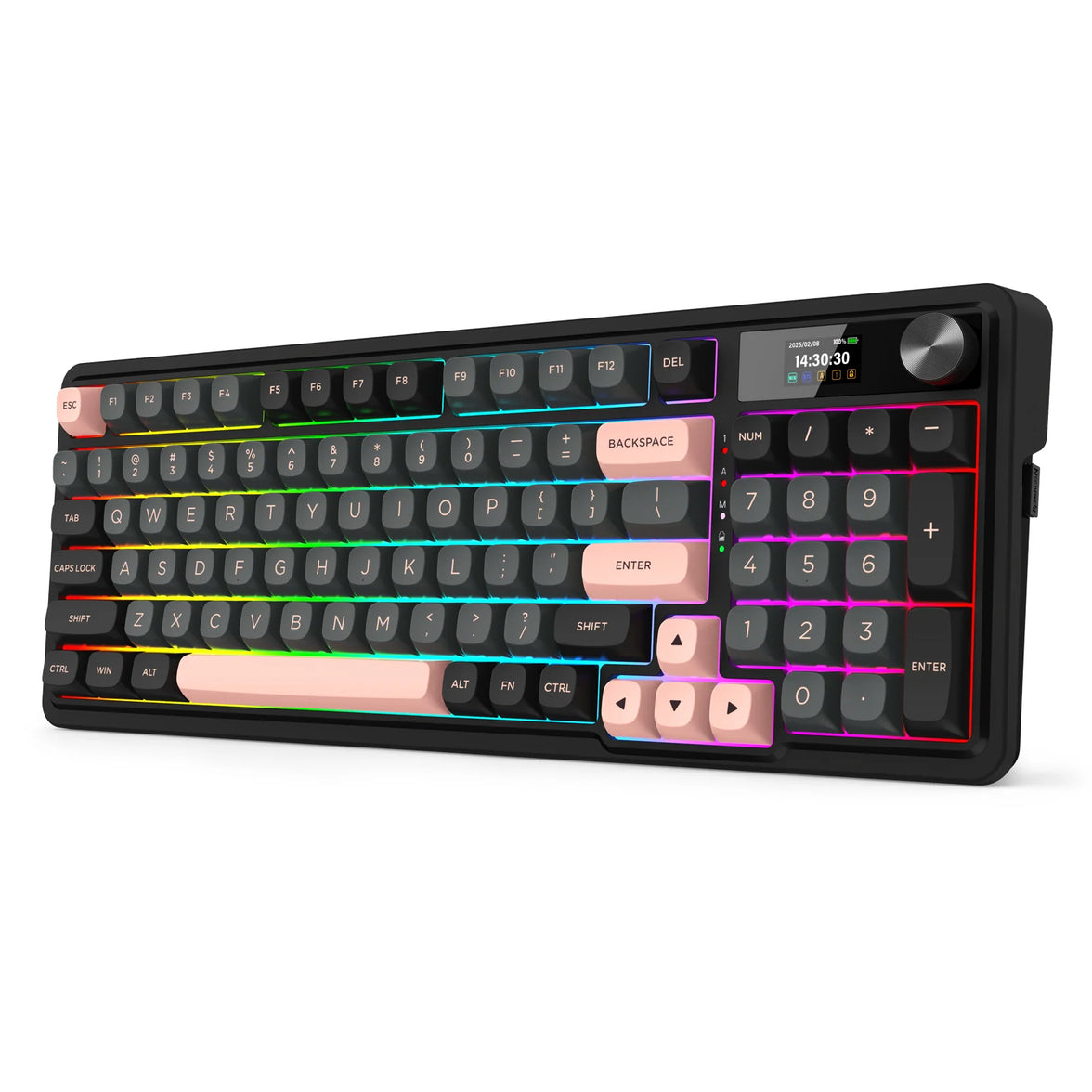Redragon Galatin Pro w/ LCD Screen Grey+Black+Pink (K719GBP-RGB-PRO)
