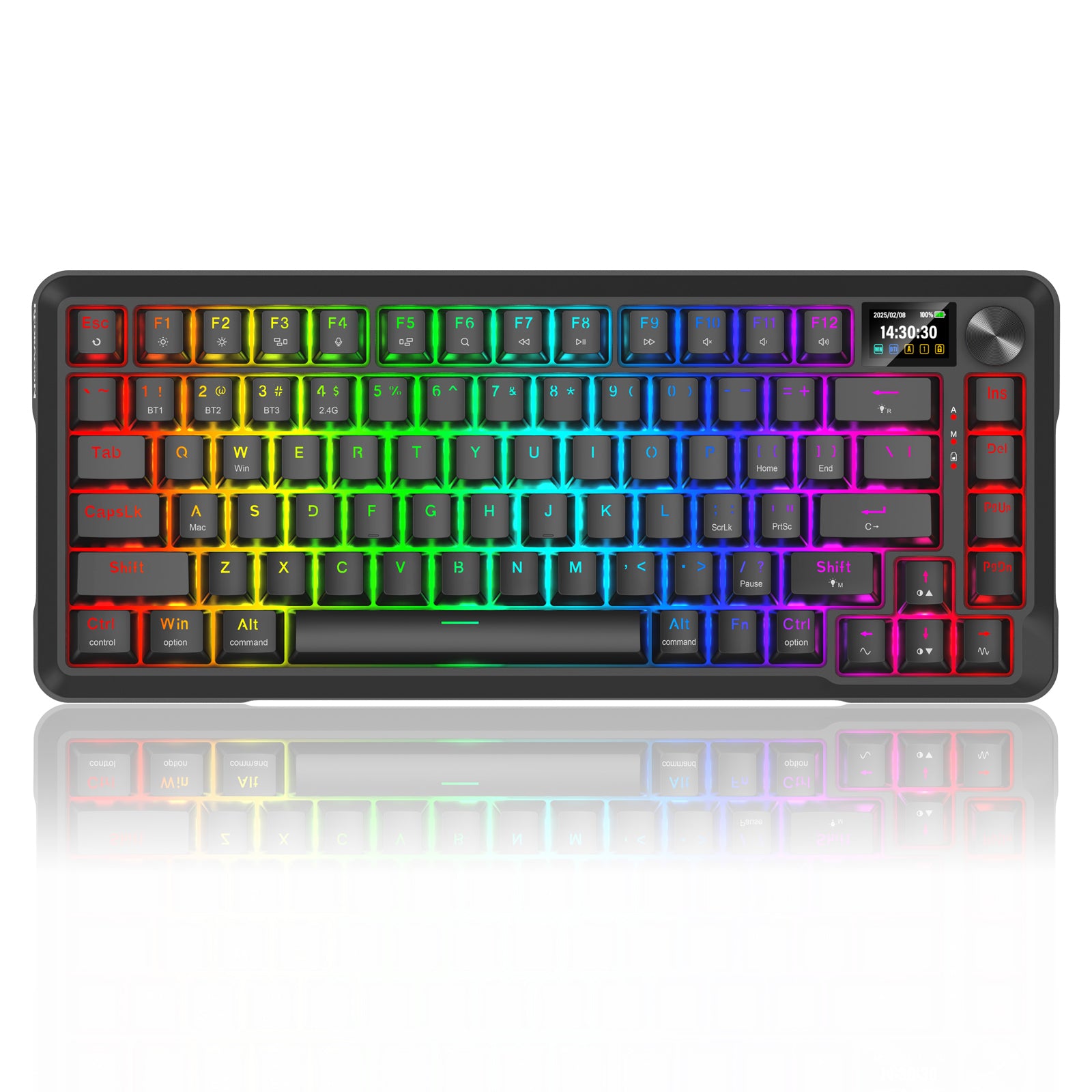 Redragon KEYBOARD WIRELESS (K724RGB-PRO) BEHEMOTH PRO (BLACK)