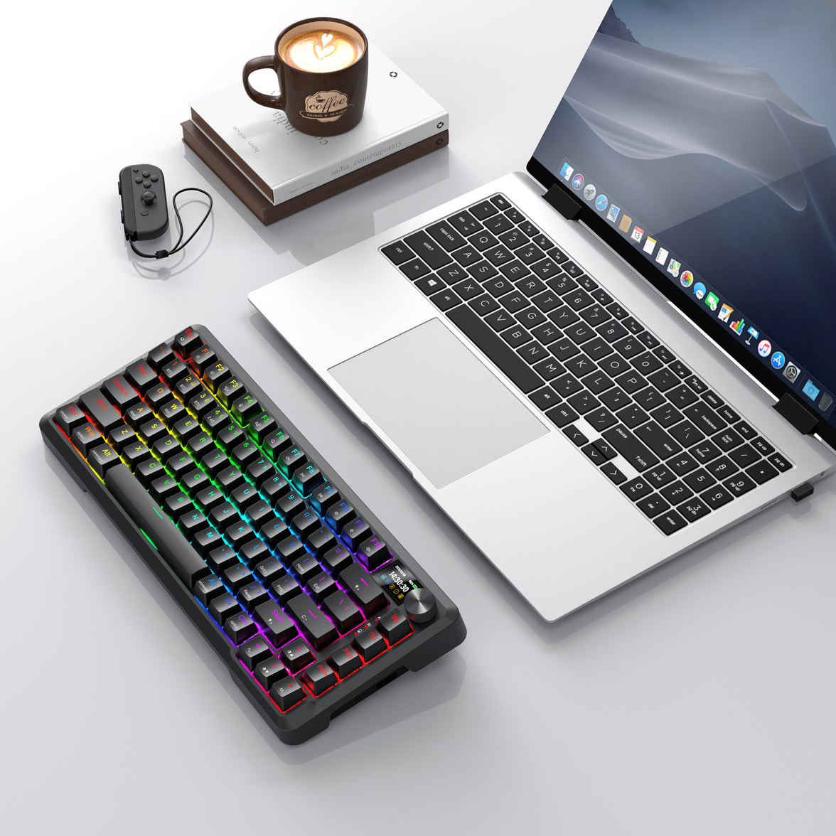 Redragon KEYBOARD WIRELESS (K724RGB-PRO) BEHEMOTH PRO (BLACK)