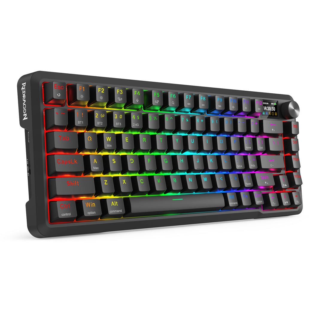 Redragon KEYBOARD WIRELESS (K724RGB-PRO) BEHEMOTH PRO (BLACK)