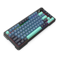 Redragon KEYBOARD WIRELESS (K724GBG-RGB-PRO) BEHEMOTH PRO (GREY+BLUE+GREEN)