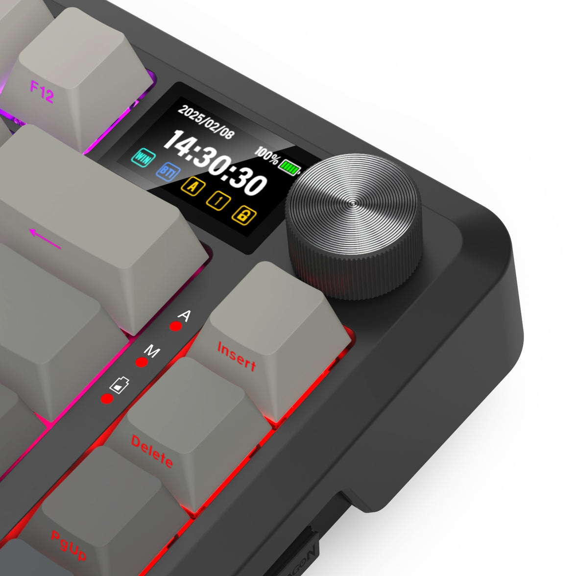 Redragon KEYBOARD WIRELESS (K724SP-RGB-PRO) BEHEMOTH PRO (GRADIENT GREY)