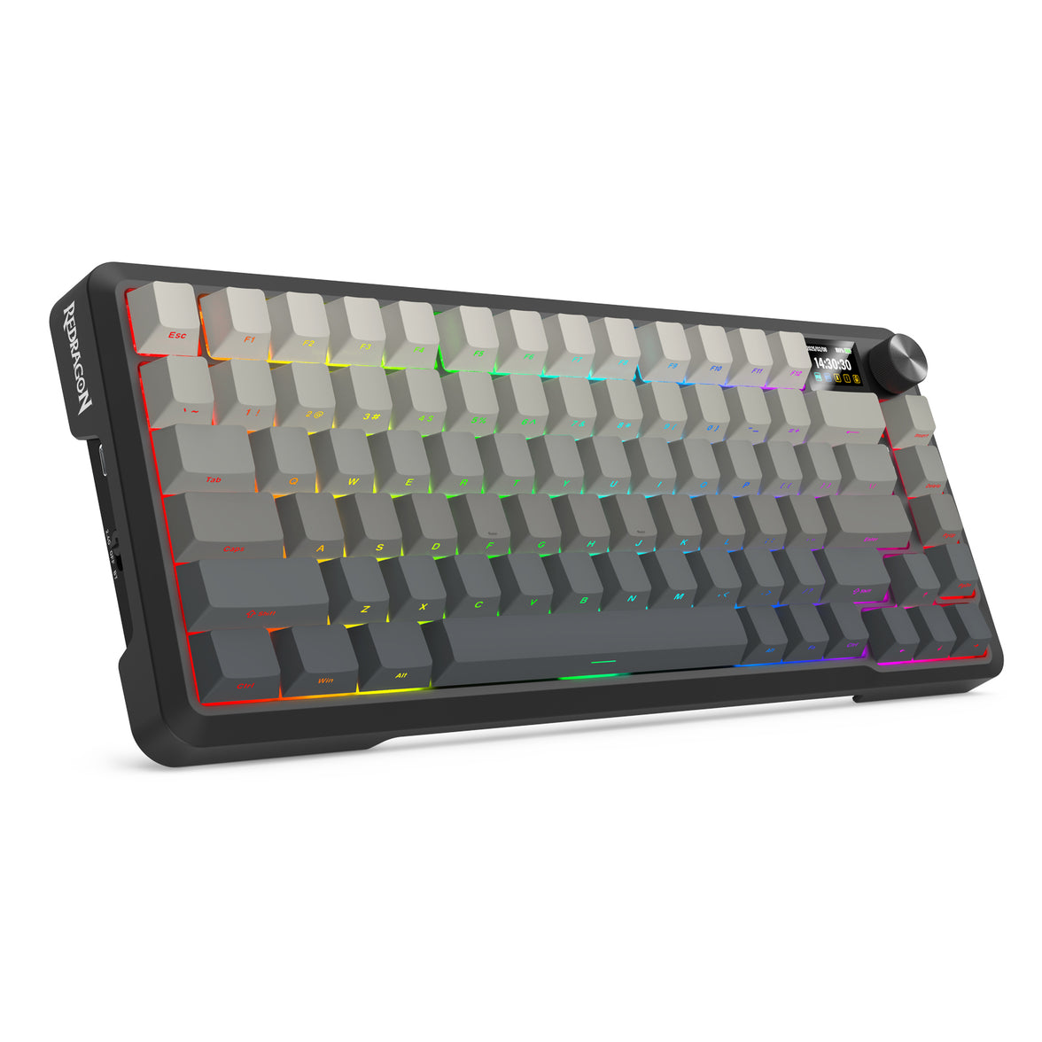 Redragon KEYBOARD WIRELESS (K724SP-RGB-PRO) BEHEMOTH PRO (GRADIENT GREY)