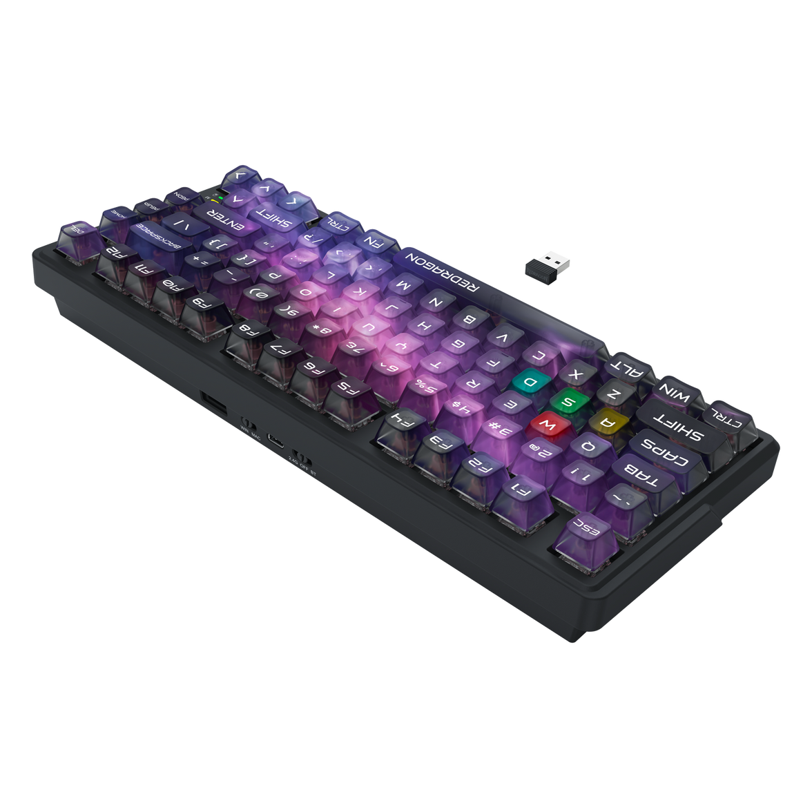 Redragon Barlette Magnetic Gaming Keyboard Amethyst Purple (K767-WL-M)