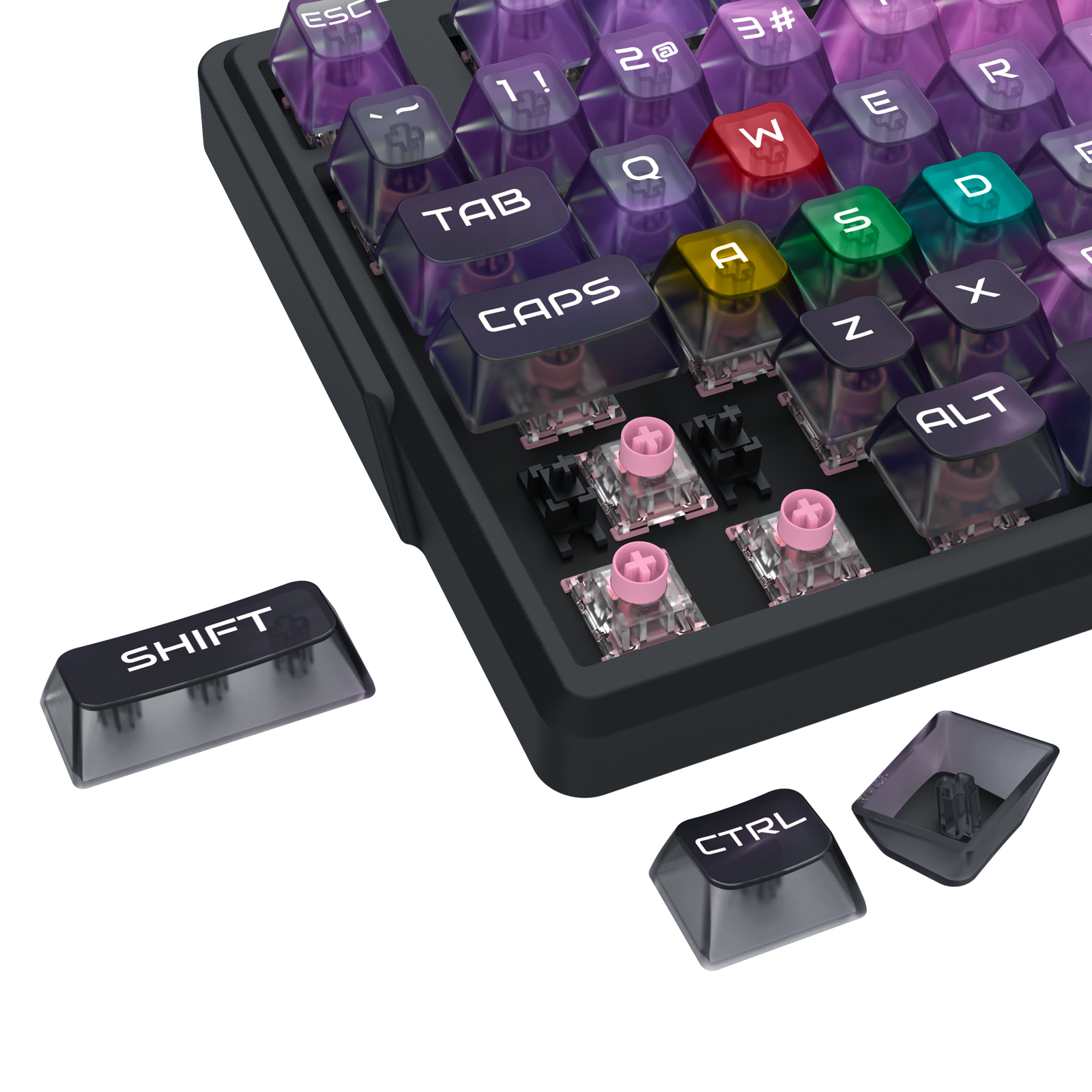 Redragon Barlette Magnetic Gaming Keyboard Amethyst Purple (K767-WL-M)