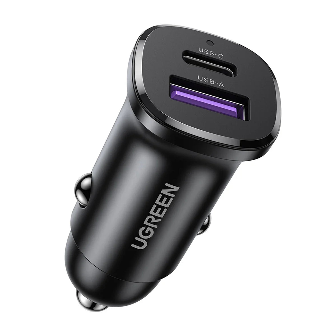 Ugreen 2-Port USB-C PD + USB-A QC 30W Fast Car Charger (EC305/25845)