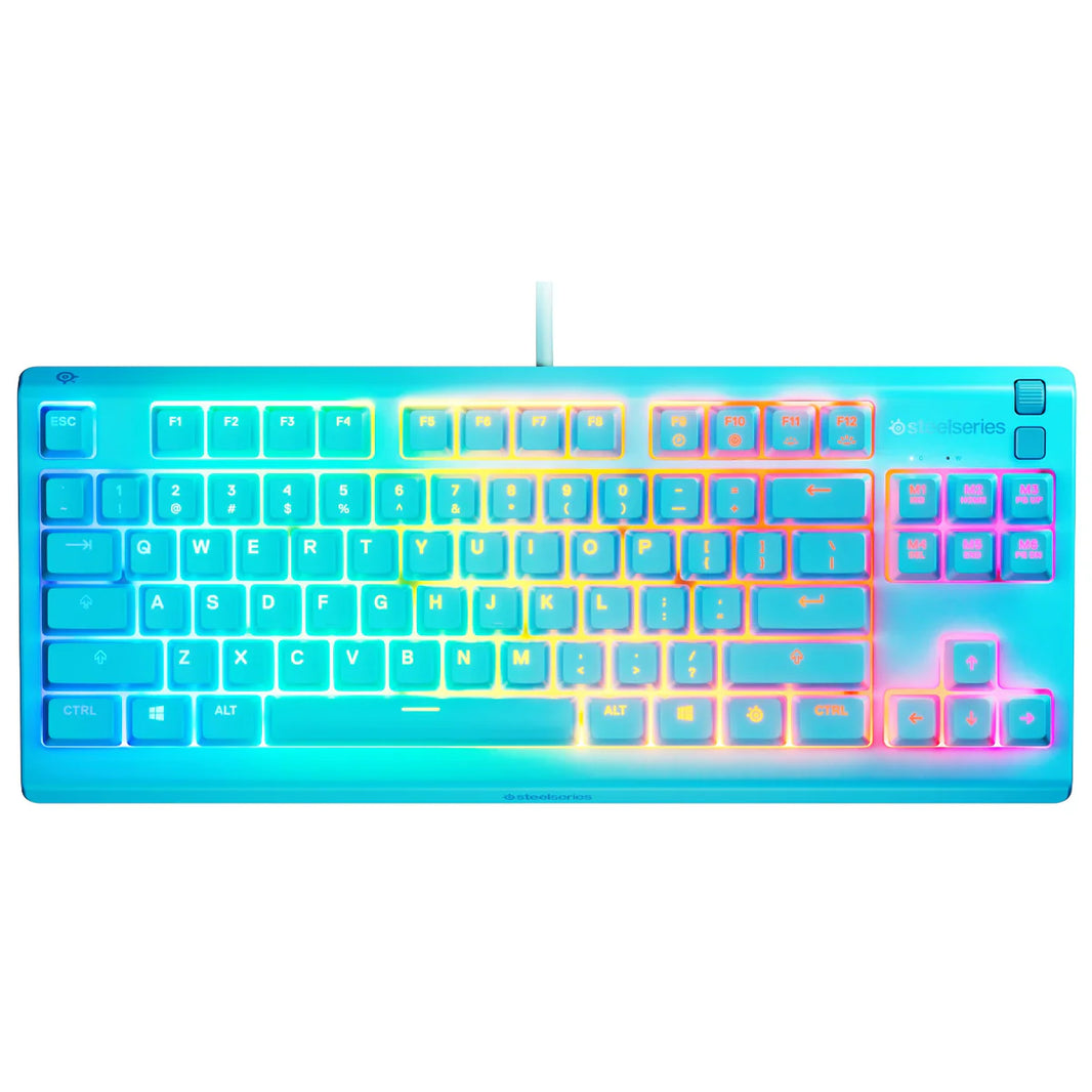SteelSeries Apex 3 TKL RGB Quiet Switches Gaming Keyboard Aqua (PN64933)