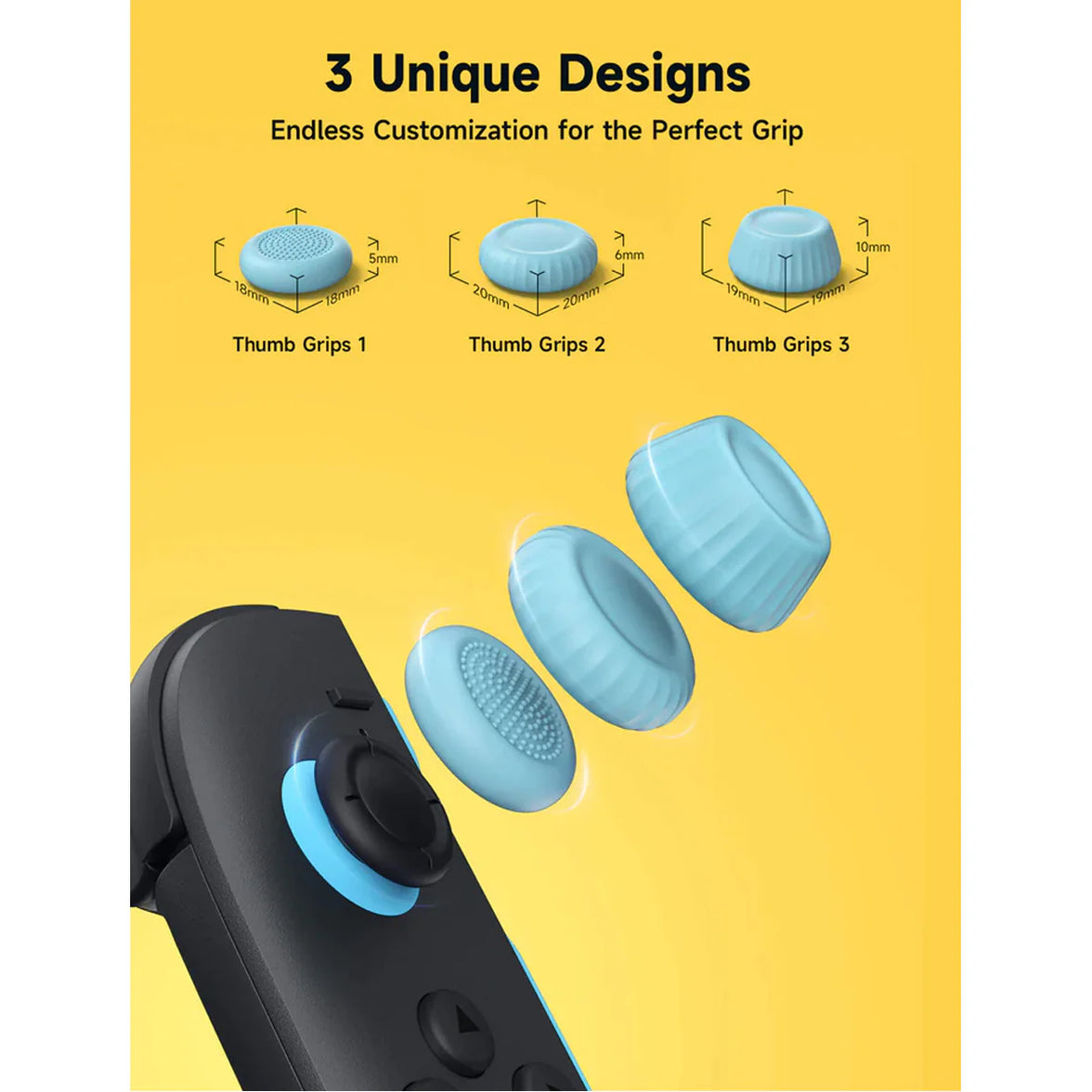 JSAUX Multi-Mode Thumb Grip Set for Nintendo Switch 2 GP0404