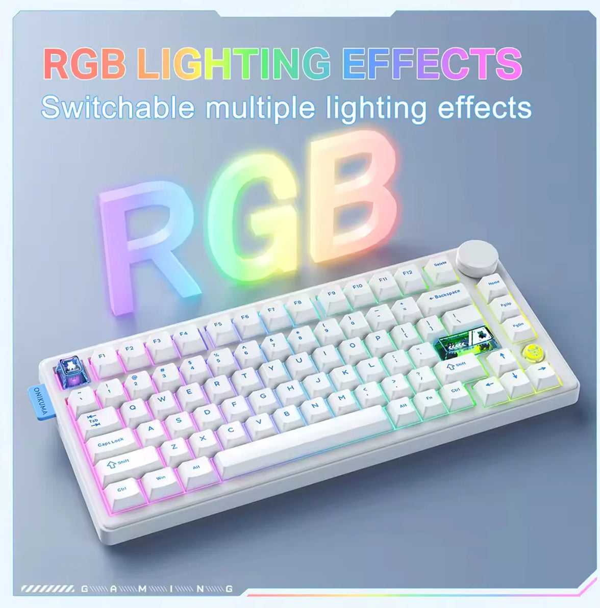 Onikuma MT706 Tri-Mode RGB 81 Keys Mechanical Keyboard