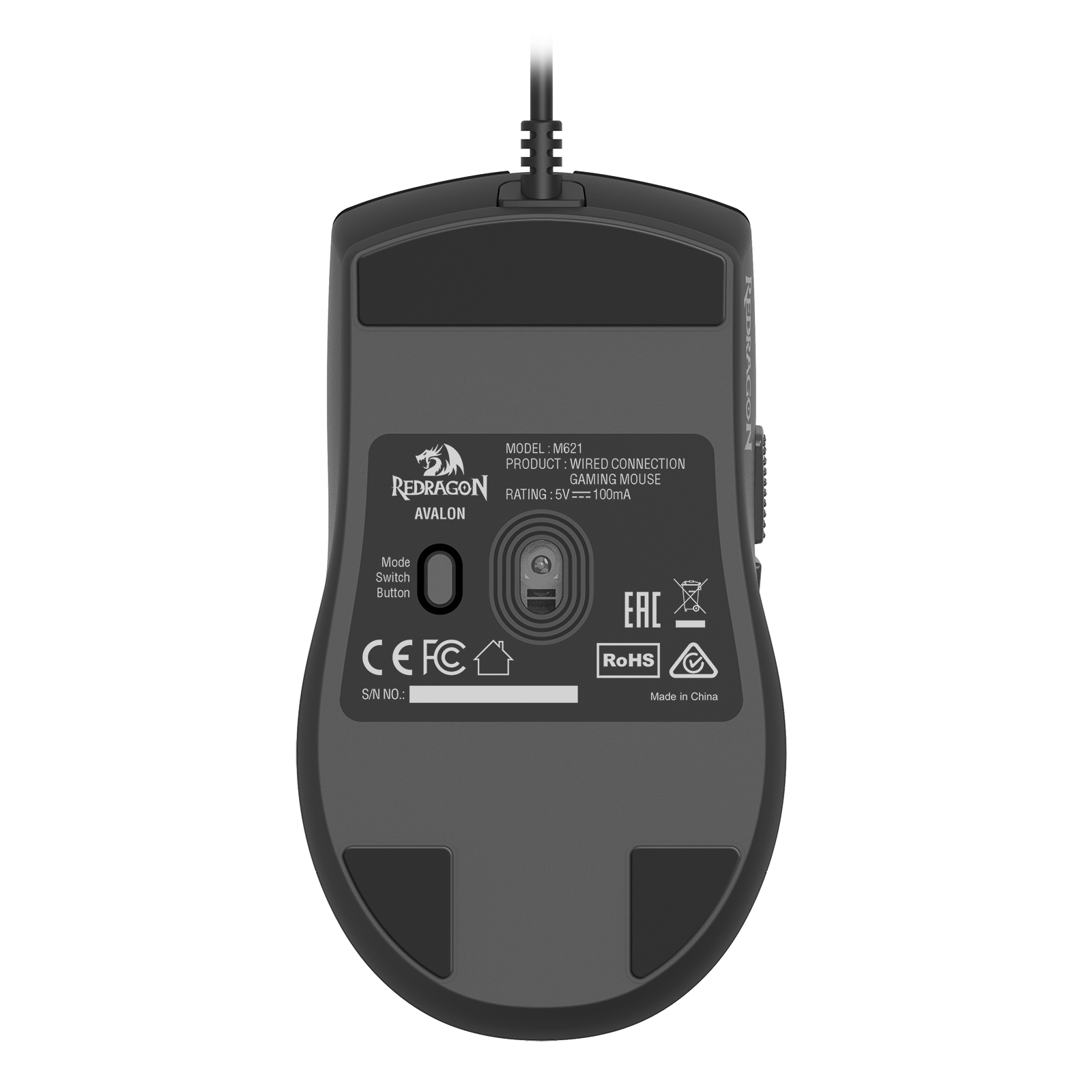 Redragon Avalon Wired Gaming Mouse Black (M621)