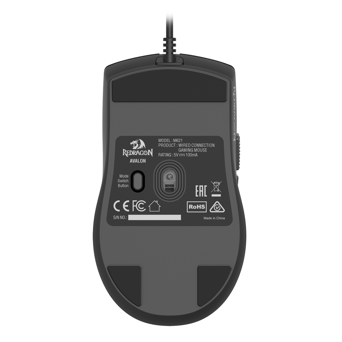 Redragon Avalon Wired Gaming Mouse Black (M621)