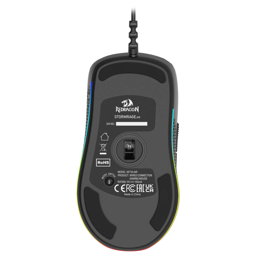 Redragon Stormrage Air Wired Gaming Mouse Black (M718-AIR)