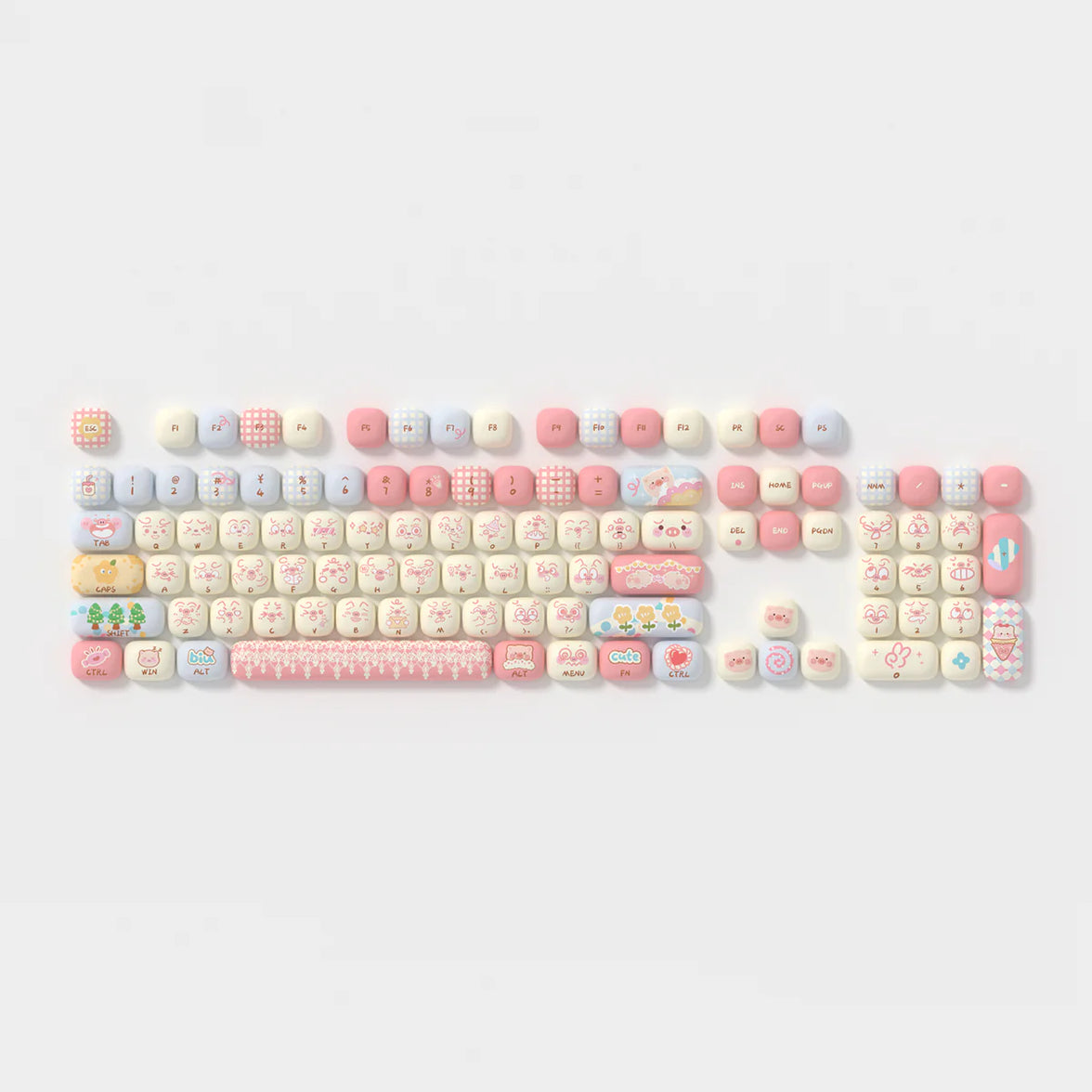 Akko Piggy Party Keycap Set MOG Profile 139 Keys