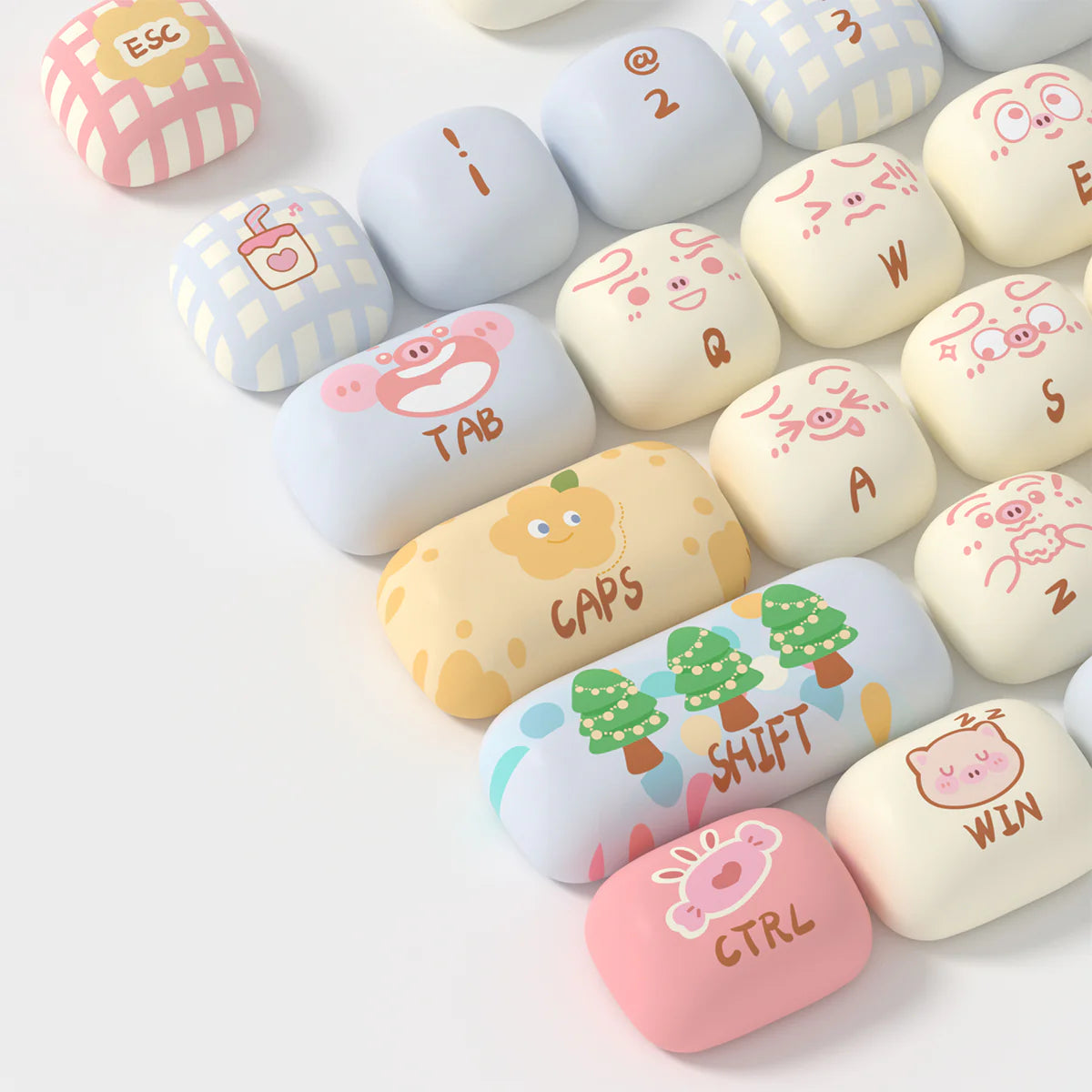 Akko Piggy Party Keycap Set MOG Profile 139 Keys