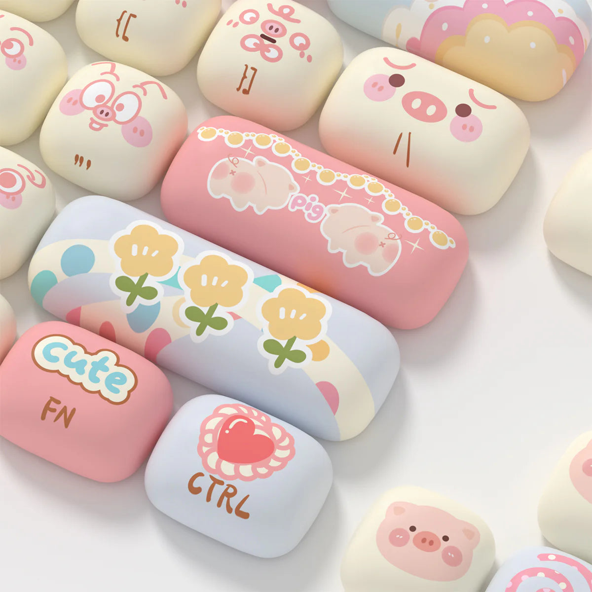 Akko Piggy Party Keycap Set MOG Profile 139 Keys