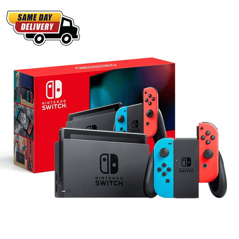 Nintendo Switch V2 Neon Blue and Neon Red