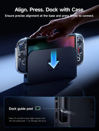 JSAUX Ergonomic Controller Full-Cover Case Set for Ninteodo Switch 2 (Clear) PC0119A