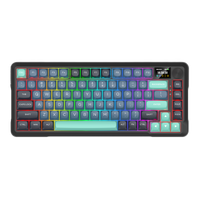 Redragon KEYBOARD WIRELESS (K724GBG-RGB-PRO) BEHEMOTH PRO (GREY+BLUE+GREEN)