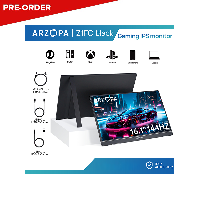 [PRE-ORDER] ARZOPA Z1FC 15.6" FHD Portable Monitor (Black)