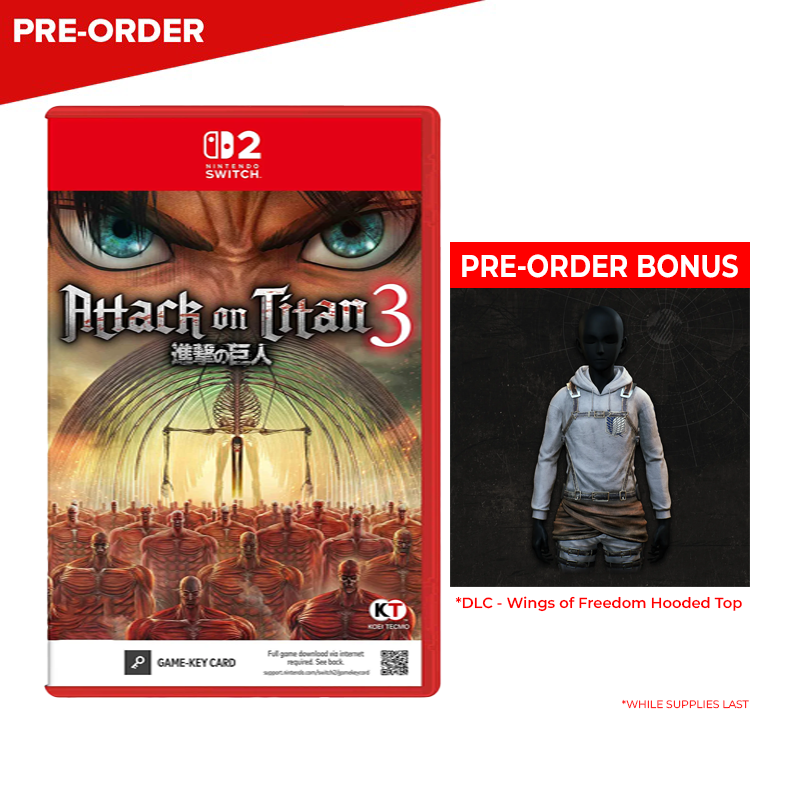 [PRE-ORDER] Nintendo Switch 2 Attack on Titan 3 Standard Edition (Game Key Card) (ASI)