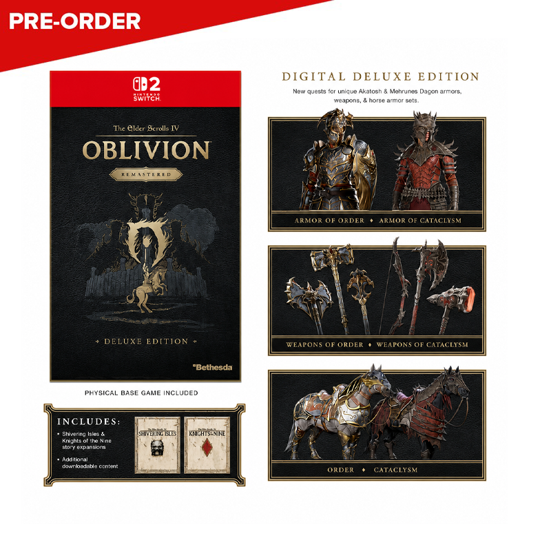 [PRE-ORDER] Nintendo Switch 2 The Elder Scrolls IV: Oblivion Remastered Deluxe Edition (ASI)