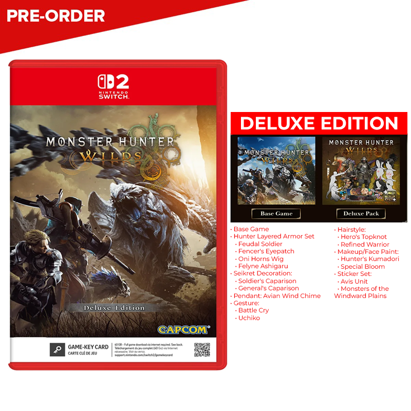 [PRE-ORDER] Nintendo Switch 2 Monster Hunter Wilds Deluxe Edition (ASI)