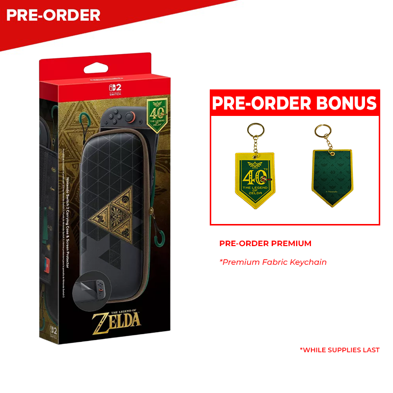 [PRE-ORDER] Nintendo Switch 2 Carrying Case with Screen Protector - The Legend of Zelda 40th Anniversary Edition