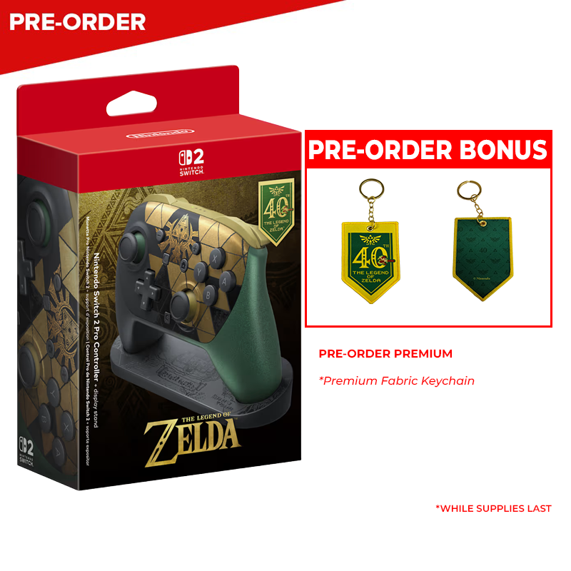[PRE-ORDER] Nintendo Switch 2 Pro Controller + Display Stand - The Legend of Zelda 40th Anniversary Edition