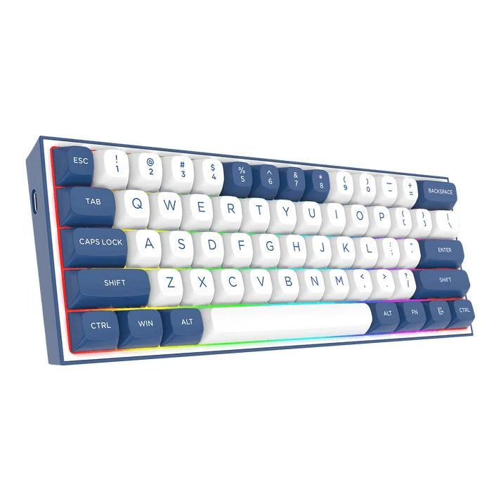 Redragon K717 Alcor RGB 61 Keys 60% QMK/VIA Gasket Mounted Wireless Mechanical Gaming Keyboard