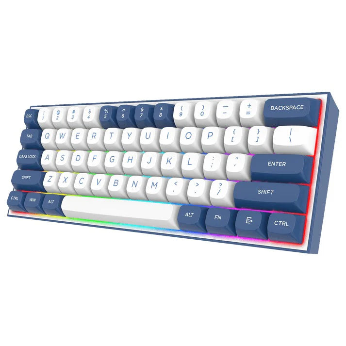 Redragon K717 Alcor RGB 61 Keys 60% QMK/VIA Gasket Mounted Wireless Mechanical Gaming Keyboard